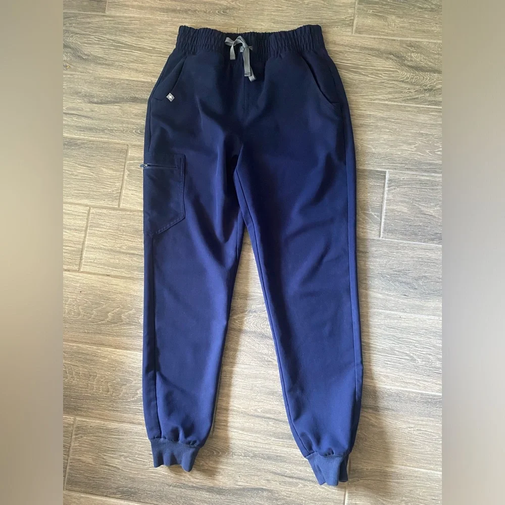 Women’s FIG Thecnical Navy Elastic-Waist Cargo Jogger Pants Small